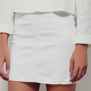 Free People Modern Femme Mini Skirt in White Size:8
